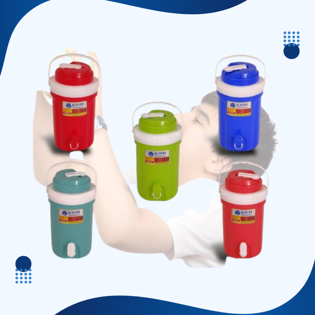 کلمن 4 لیتری قفلی دو شیر برند کیش ترموس