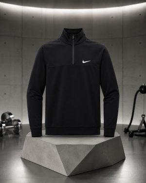 سویشرت ورزشی نیم‌زیپ نایک مشکی اسپرت – Nike