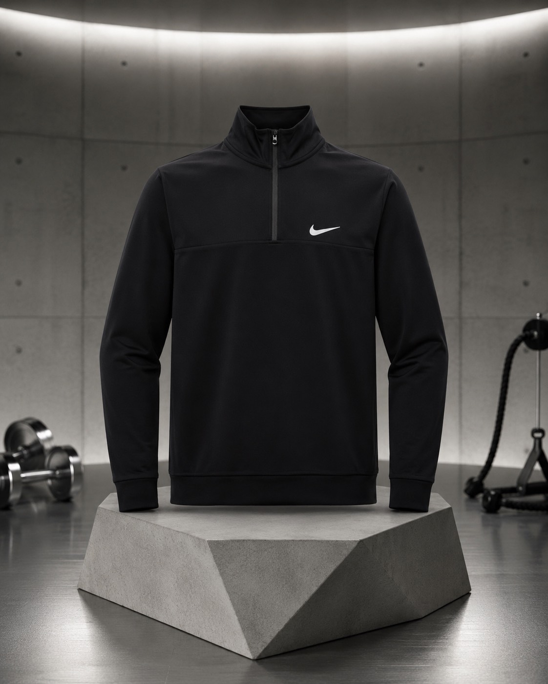 سویشرت ورزشی نیمزیپ نایک مشکی اسپرت – Nike