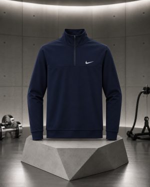 سویشرت ورزشی نیم‌زیپ نایک سرمه ای اسپرت – Nike