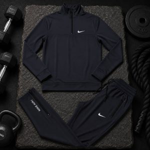 سویشرت شلوار نیم زیپ نایک طوسی تیره - Nike