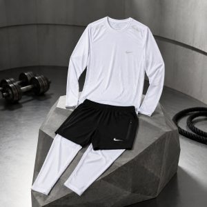 تیشرت شلوارک لگدار نایک سفید - Nike