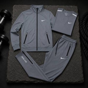 سویشرت شلوار سه تیکه نایک طوسی روشن - Nike