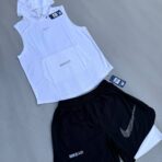 رکابی شلوارک کلاهدار نایک سفید - Nike - تصویر 4