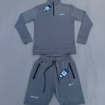 ست سویشرت شلوارک نایک طوسی - Nike - تصویر 3