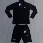 ست سویشرت شلوارک نایک مشکی - Nike