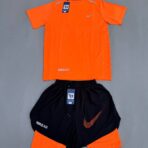تیشرت شلوارک کشاله دار نایک نارنجی - Nike
