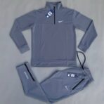 سویشرت شلوار نیم زیپ نایک طوسی - Nike