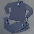 سویشرت شلوار نیم زیپ نایک طوسی - Nike - تصویر 3