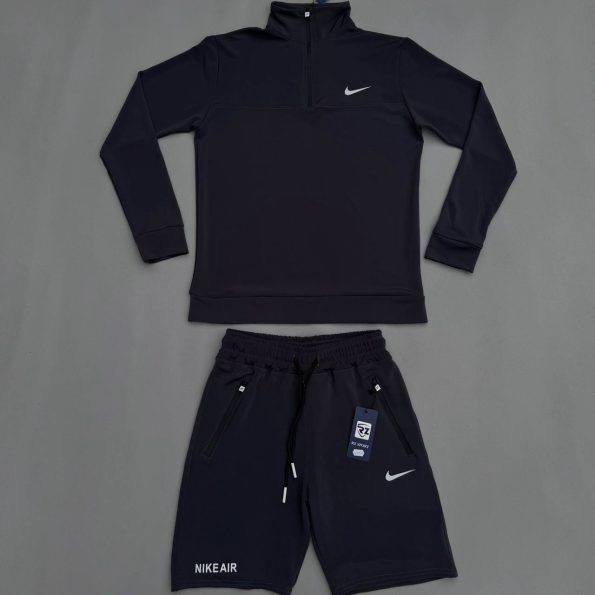 photo_2025-12-19_06-48-26-595x595 (1) ست سویشرت شلوارک نایک طوسی تیره - Nike - تصویر 1