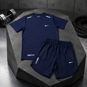 تیشرت شلوارک نایک آیرو سرمه ای مردانه – Nike