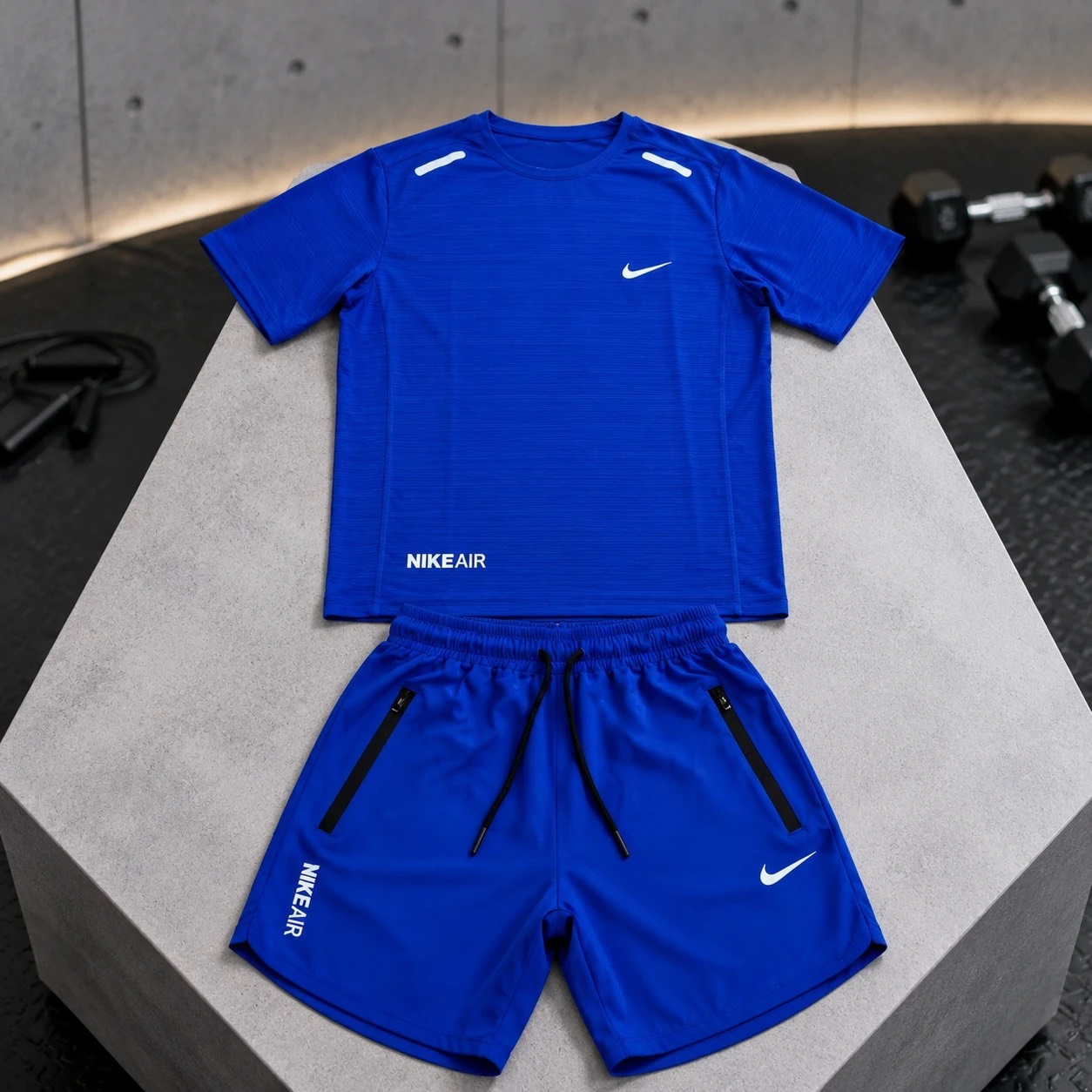 تیشرت شلوارک نایک آیرو آبی مردانه – Nike